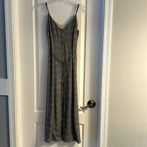 Black and Cream Spotted Slip Dress